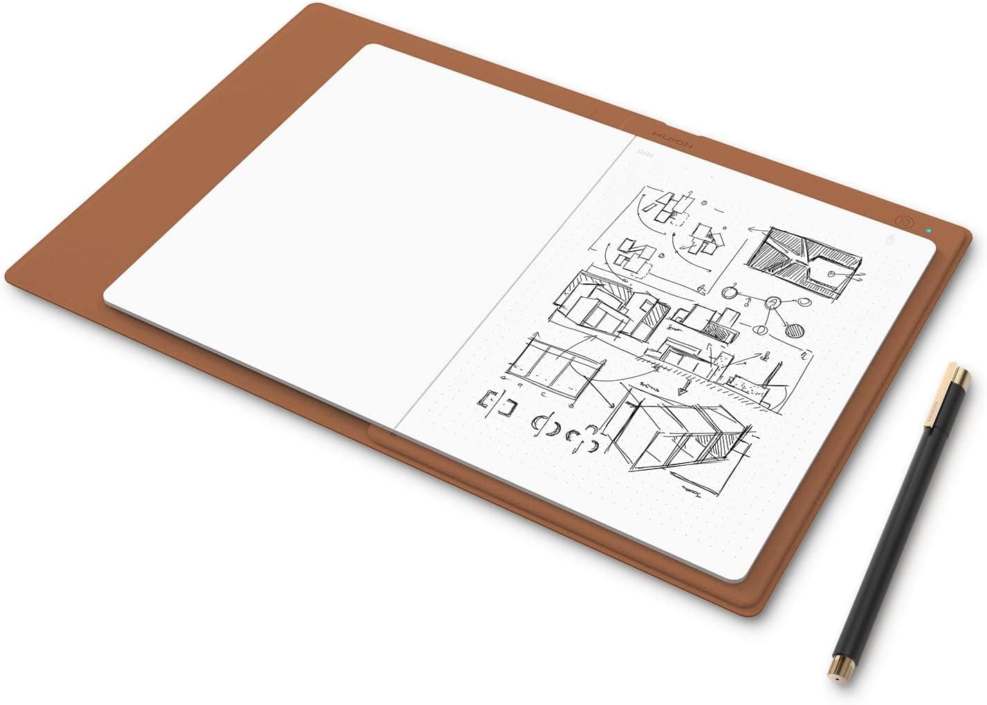 Huion Note X10 - Smart Digital Notepad Notepad Smart Notebook Bluetooth 5.0 con 8192 Niveles de Presión para Tomar Notas y Bocetos Compatibles con Android/iOS/Windows/MacOS/Linux