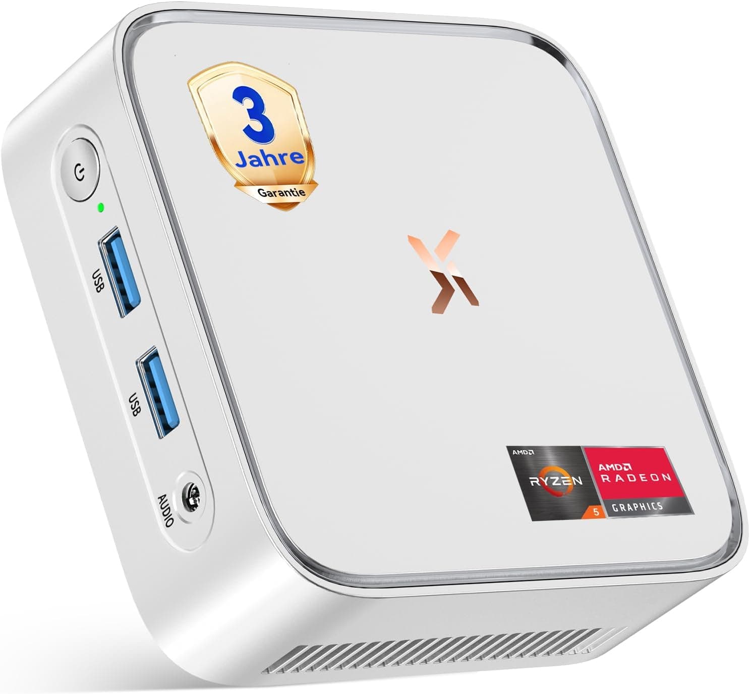 Huidun H80 Mini PC АMD Ryzen 5 (Besser als 4300U/i3-10110U) W11-Pro 16GB RAM 512GB SSD, 4K@60Hz UHD Mini Computer mit WiFi/Bluetooth/USB3.2/Gigabit Ethernet für Büro, Heimkino, Schule
