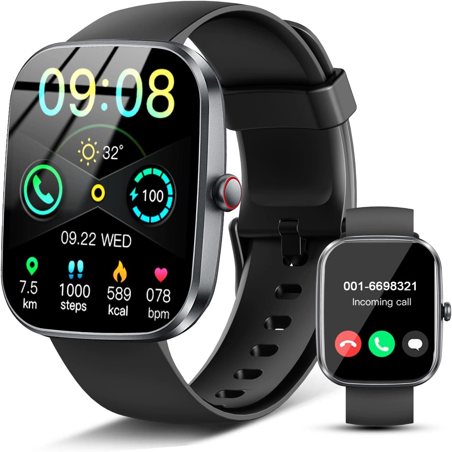 Soudorv 2026 Smartwatch Uomo, Nuovo 1,91'' Orologio Intelligente Fitness con Chiamate Bluetooth, Smart Watch Tracker 100+ Modalità Sportive per Cardiofrequenzimetro,SpO2, Smart Watch per Android iOS