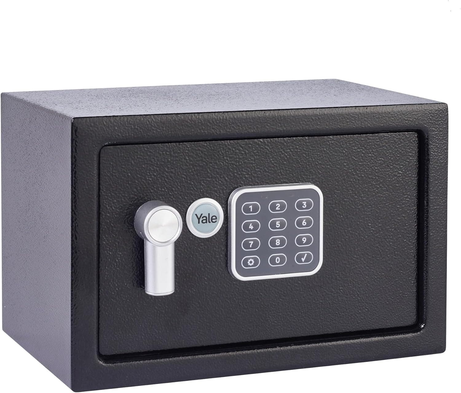 YALE Cassaforte Elettronica con Allarme Piccola YEC/200/DB2 Nero, Allarme Integrato 130 dB, Struttura e Bulloni di Bloccaggio in Acciaio, Versione Corrente