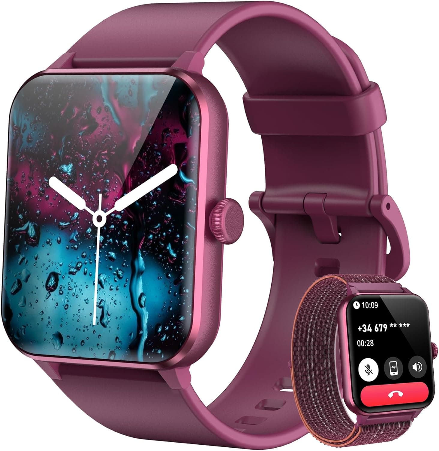 Blackview Smartwatch Uomo Donna, Effettua e Rispondi alle Chiamate,1,85'' Orologio Intelligente Fitness,Cardiofrequenzimetro, Monitoraggio del Sonno, Calcolatori per Android iOS