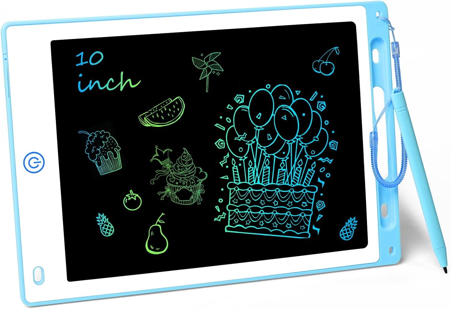Vicloon LCD Writing Tablet, 10 Inch Colorful Drawing Board Digital eWriter Electronic Graphics Tablet, Kids Doodle & Scribble Boards Handwriting Drawing Pad Lock-Key Learning Writing Board(blue)