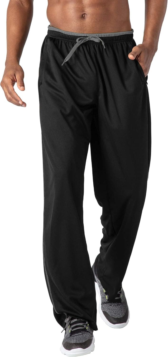 KEFITEVD Pantaloni Sportivi da Uomo Pantaloni Lunghi da Allenamento Pantaloni Sportivi Leggeri in Poliestere