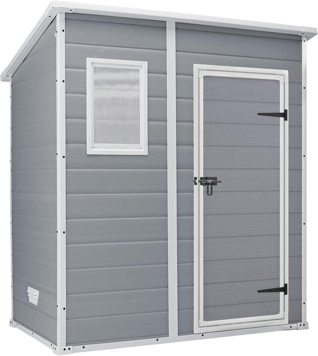 Keter - Casetta Manor Pent 6 X 4 Grigia in Resina 183 X 111 X 200 Cm