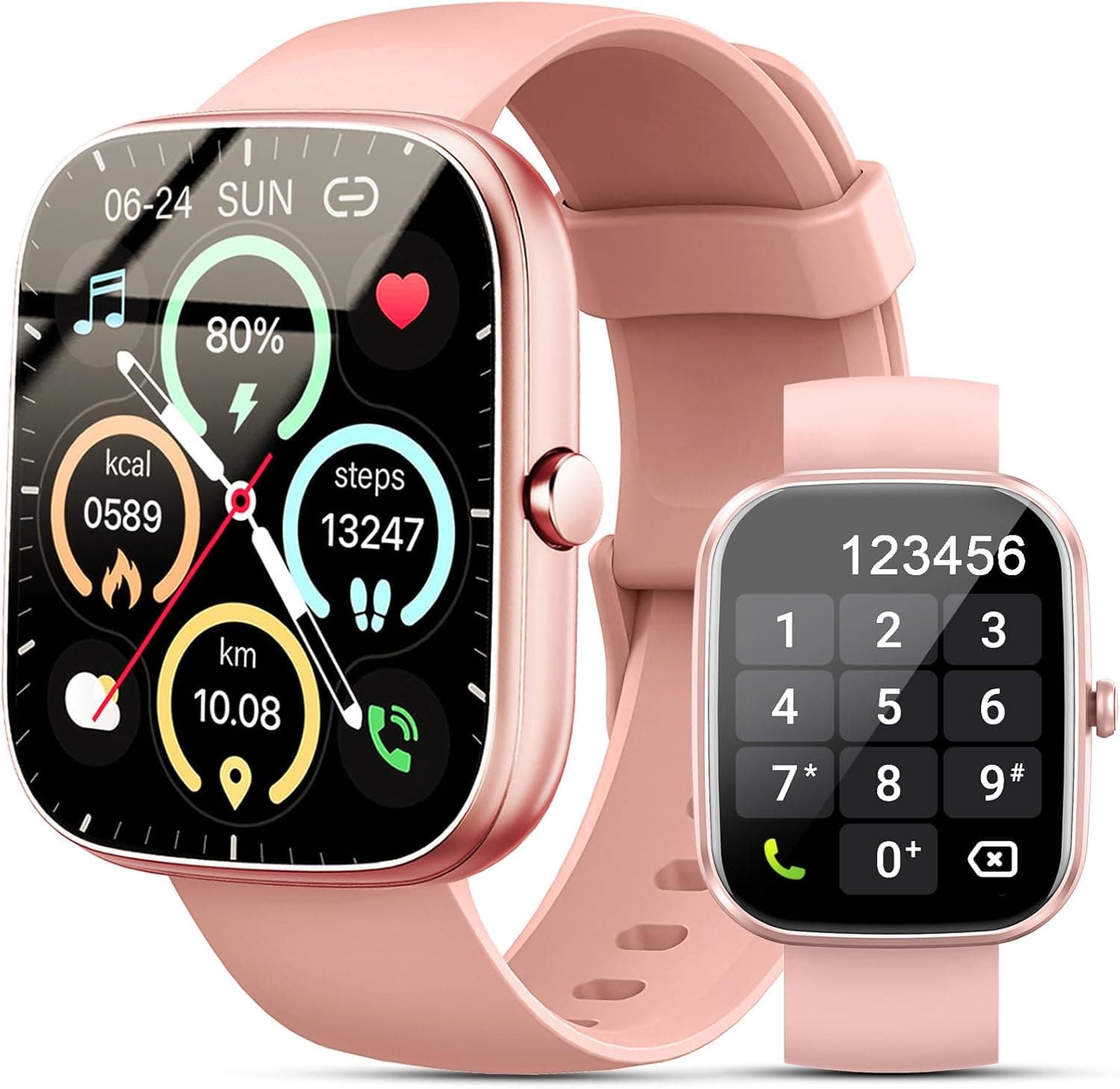 2026 Reloj Inteligente Hombre Mujer, 1.91" Smartwatch con Llamadas Bluetooth y Whatsapp Notificación, Pulsómetro, IP68 Pulsera Actividad con 100+ Modos Deportivos, Monitor de Sueño para Android iOS