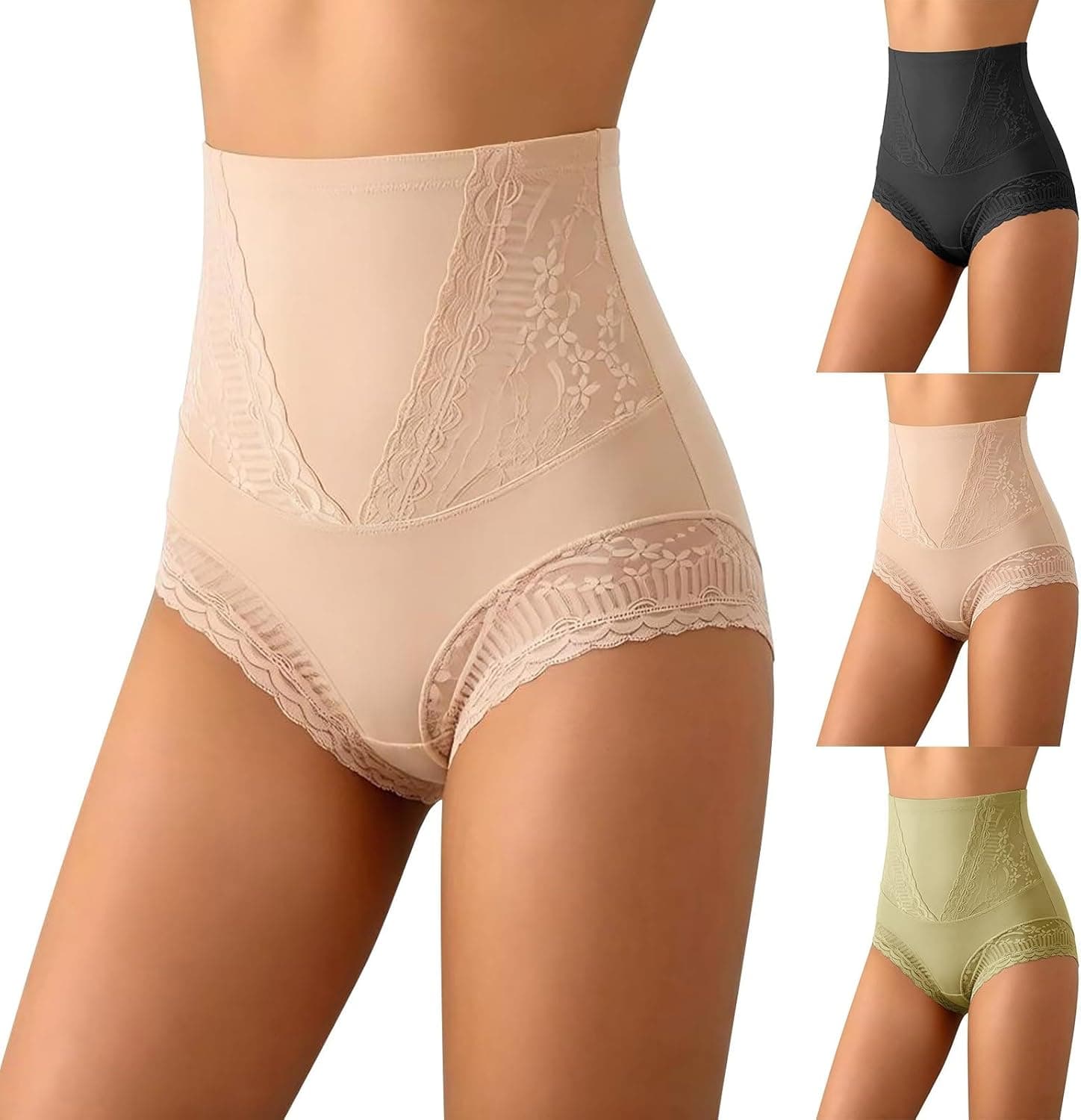 Guaina Contenitiva Donna Vita Alta Senza Cuciture Panciera per Snellire Donna Mutande Contenitive Cotone Traspiranti Shapewear Slip, Intimo Modellante Push Up Butt Lifter Guaina Mutanda