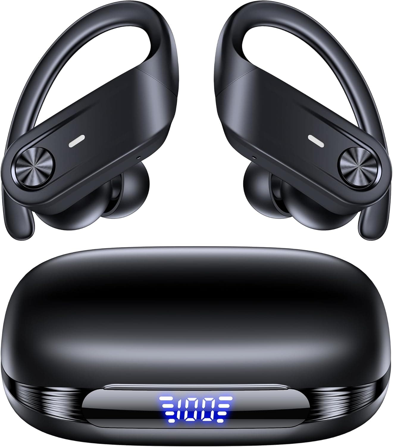 Hybrid Active Noise Cancelling Wireless Ear Buds 80 Hrs Playtime Hi-Res Stereo Quality Bluetooth Earbuds with Transparency Mode Headphones Bluetooth Earhooks ANC Earphones for Work Sports Travel