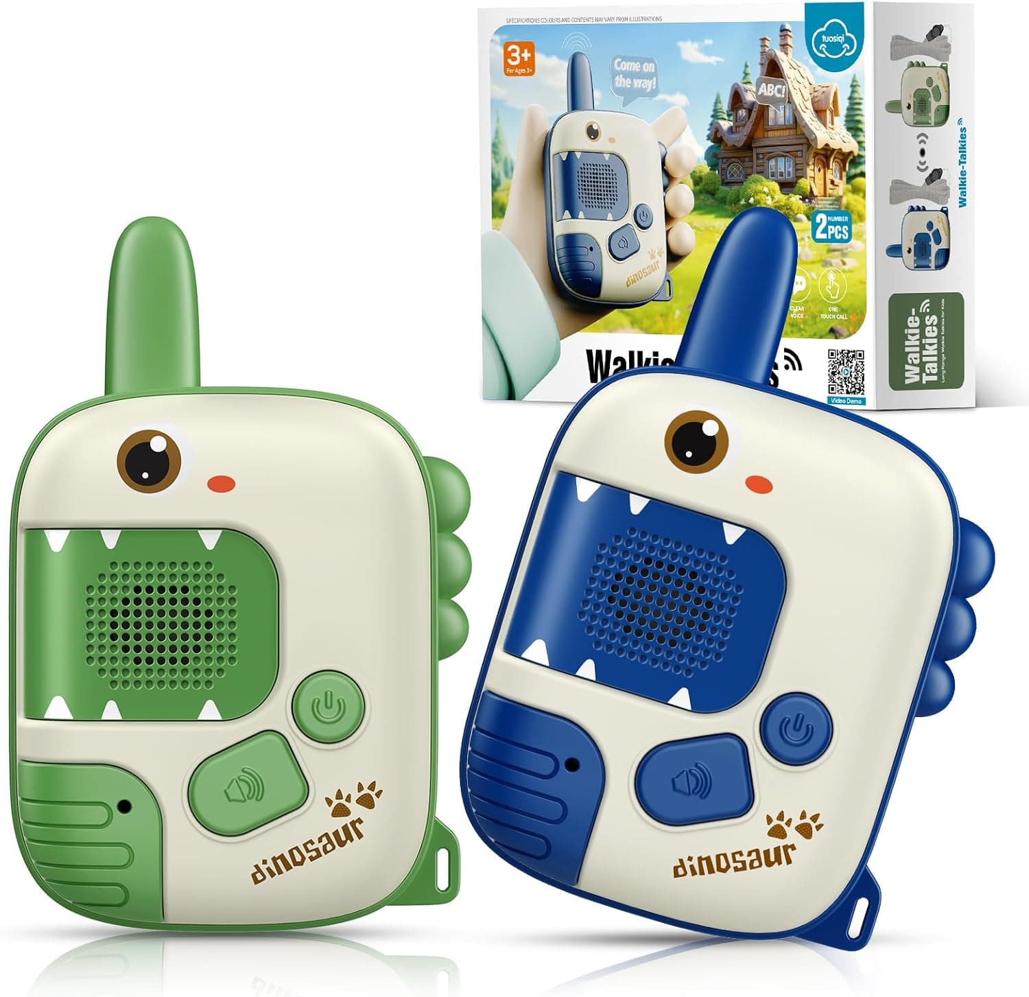 Walkie Talkie Kinder, Dinosaurier Spielzeug ab 3 4 5 6 7 8 Jahren Junge Geschenkideen Walky Talky Geschenk Junge 3-8 Jahre Outdoor Spiele für Jungen Funkgerät Kinderspielzeug Ostergeschenke Kinder
