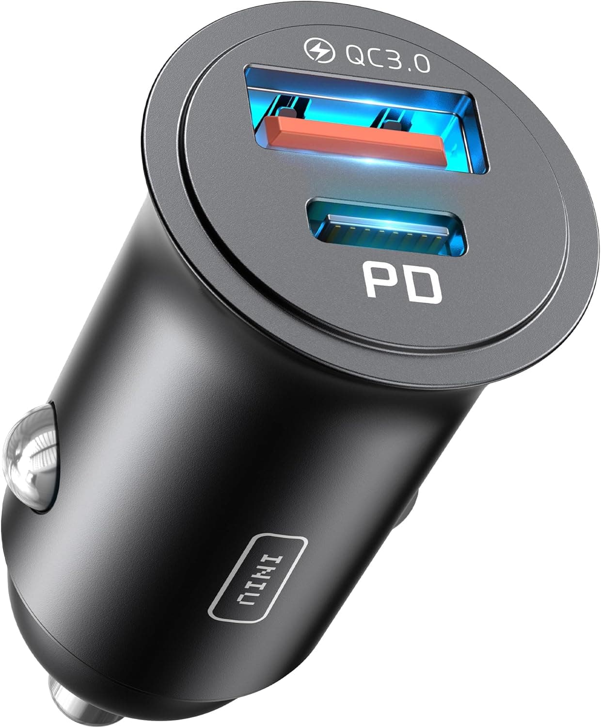 INIU Cargador Coche Carga Rápida 60W, Cargador Mechero Coche, 12V USB-C Cargador Movil Coche para iPhone 17 16 15 Pro MAX, Samsung S25, Xiaomi, Camper, Furgoneta, Camion, Fiat Peugeot, BMW etc