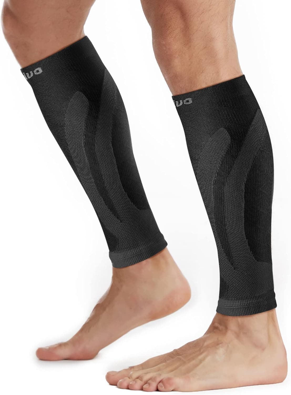 CAMBIVO Calf Compression Sleeves for Men & Women, 2 Pairs – Muscle Recovery & Improved Blood Circulation, Reduce Swelling & Fatigue, Shin Splints Support for Running, Cycling, Travel