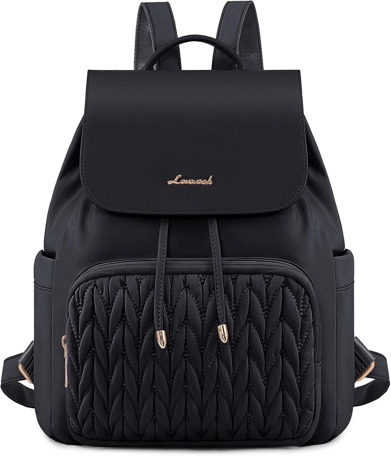 LOVEVOOK Backpack Womens Small Fashion Rucksack Bag for Ladies Waterproof Handbag Shoulder Bags for Girls Anti-theft Mini Casual Back Packs for School Work Travel, Black