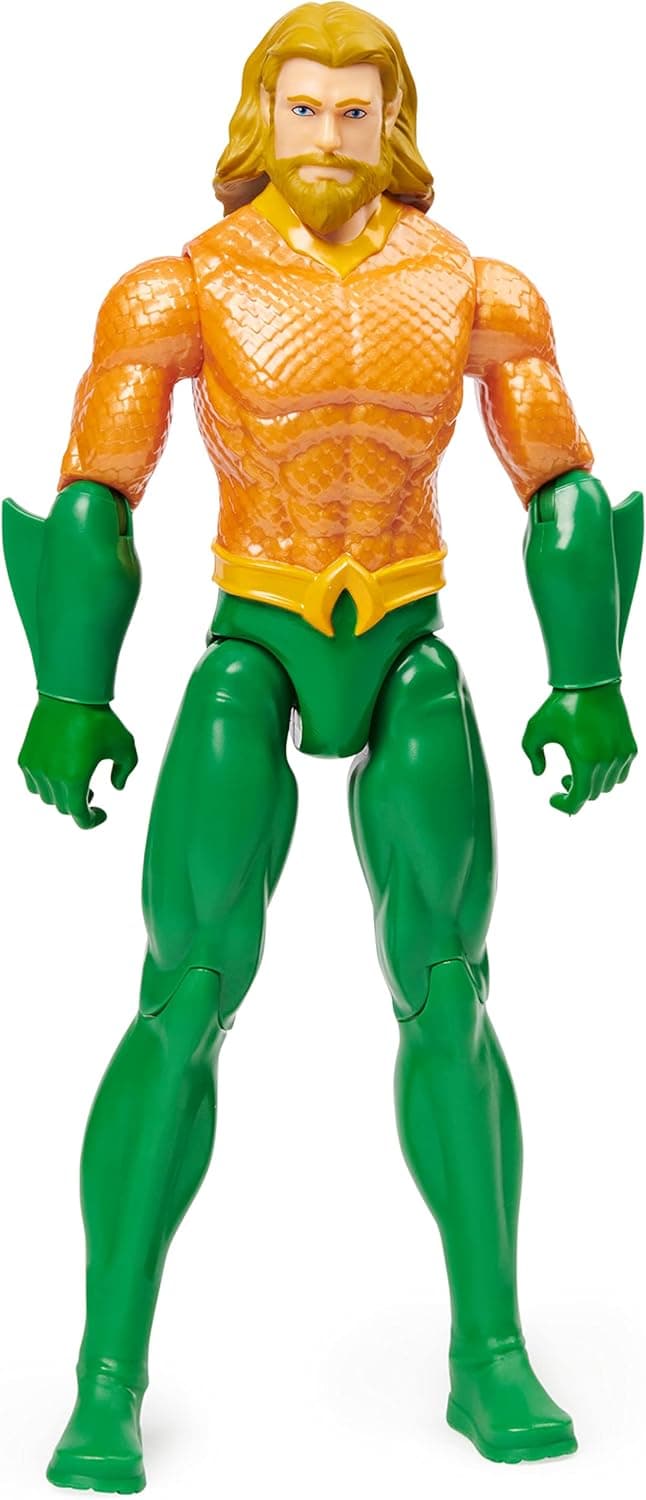 DC Comics - Aquaman MUÑECO 30 CM: Figura Aquaman Articulada Coleccionable - 6060069 - Superheroes Juguetes - Juguetes niños 3 años + - Regalo Niño 3 Años +