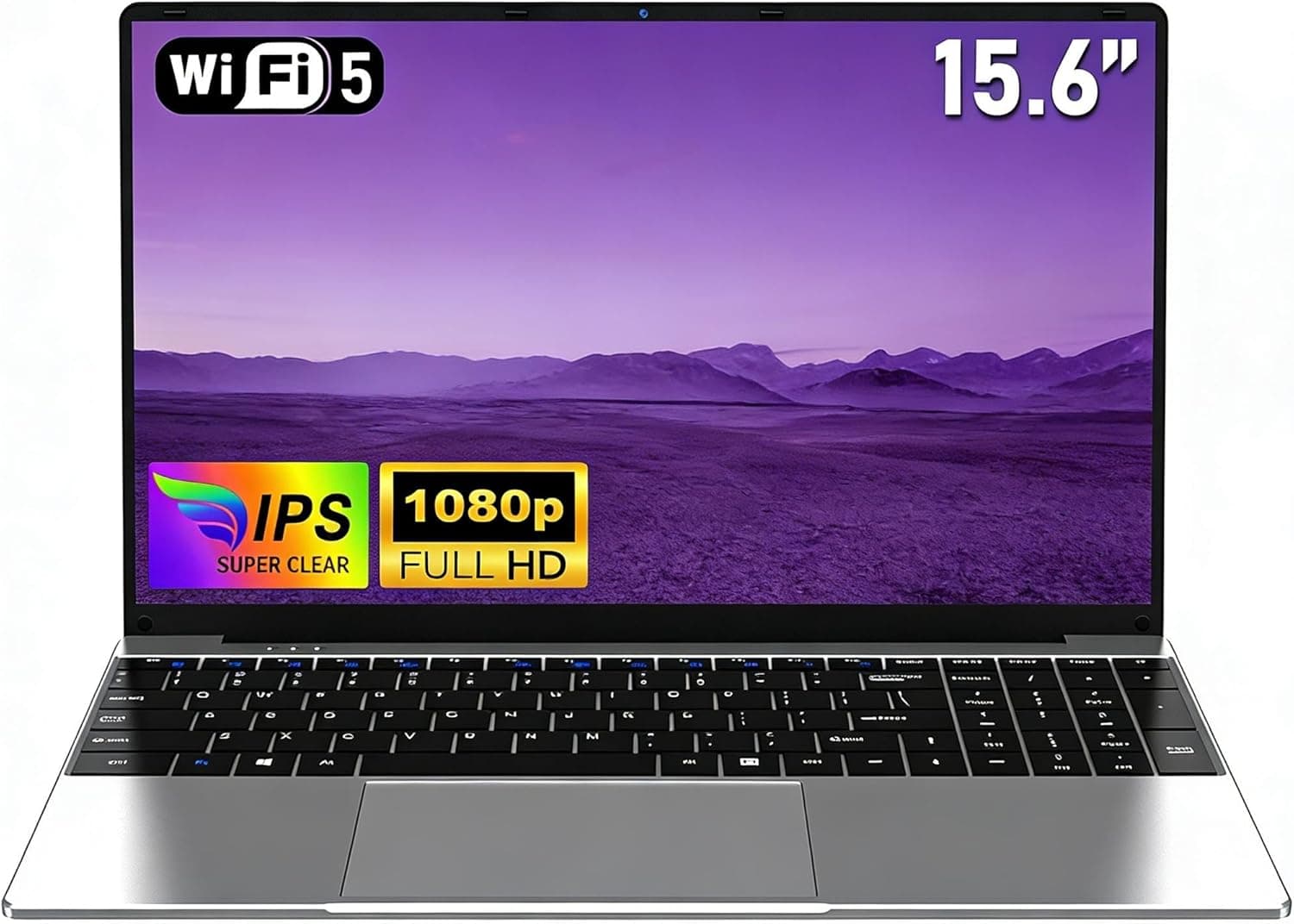 NAIKLULU 15.6 Inch 2026 Cheap Laptop 8 GB RAM 256GB SSD, Processor 4425Y Pc Student Laptop Computer, FHD 1920 x 1080P, 5000 MAh/38.5Wh, TF Card, Webcam, Touchpad, Business/Student/Home