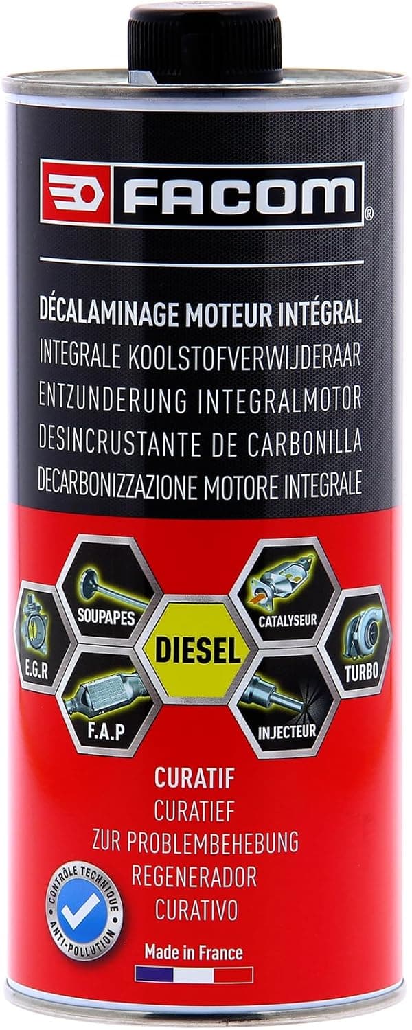 FACOM 006025 Aditivo Descarbonizante Motor Diésel – Tratamiento Curativo – Limpieza EGR, Turbo, Catalizador y Filtro de Partículas, 1L