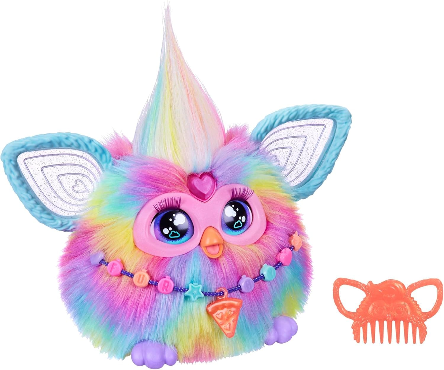 Furby Hasbro Tie Dye Peluche Elettronico per Bambini e Bambine dai 6 Anni in Su, Peluche con Suoni, Luci e 5 Modalità Vocali, Collezionabile, Multicolore