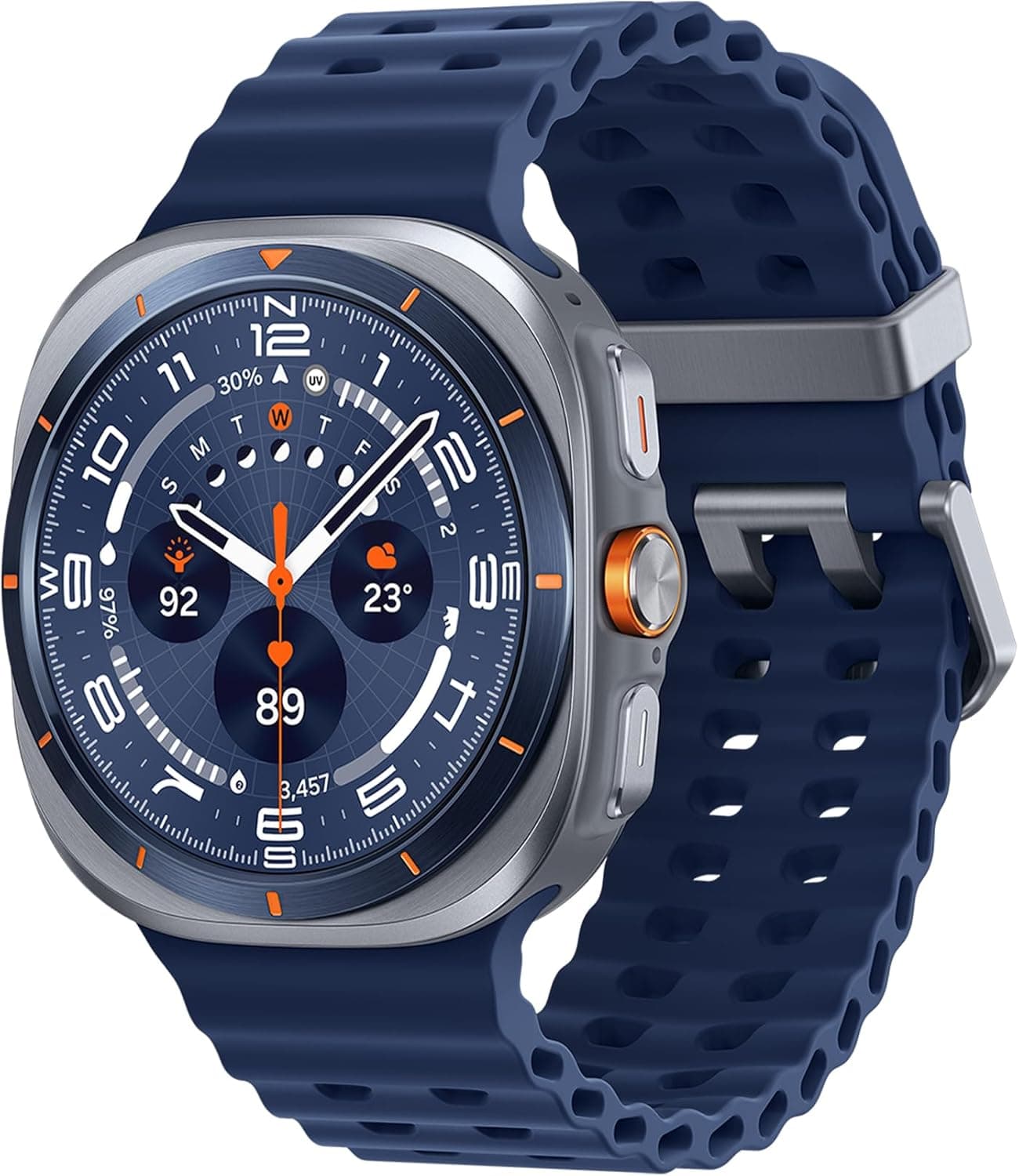 Samsung Galaxy Watch Ultra 2025 (Titanium Blue, LTE, 47mm) Smartwatch Galaxy AI, Design Resistente agli Urti, Batteria a Lunga Durata, Cassa in Titanio di Grado Aerospaziale [Versione Italiana]