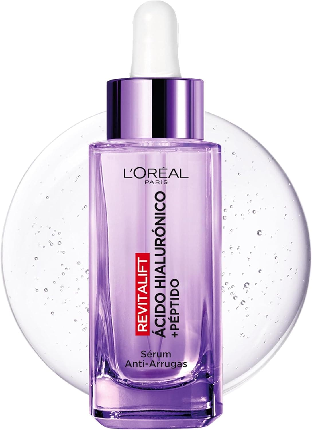 L'Oréal Paris Revitalift Filler Sérum Antiarrugas con Ácido Hialurónico, Péptidos. Nº1 del Mundo. Hidratación Duradera y Profunda. Ilumina y Rellena en 1H. Inspirado en Cosmética Coreana, 30ml