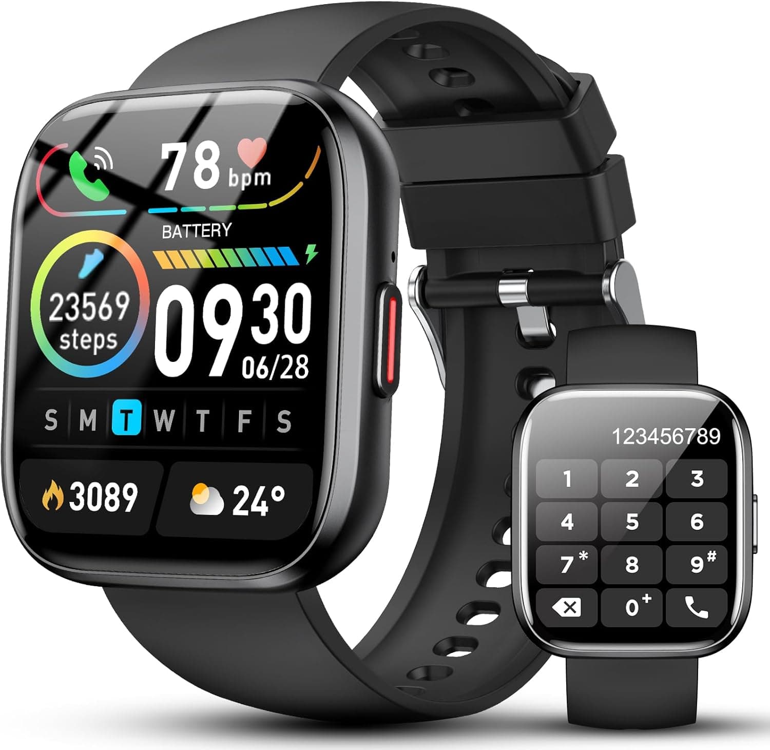 Smart Watch for Women Men Answer/Make Calls, 1.85" HD Fitness Watch with Step Counter/Heart Rate/Sleep Monitor, 115+ Sport Modes Smartwatch, IP68 Waterproof Activity Tracker for Android iOS