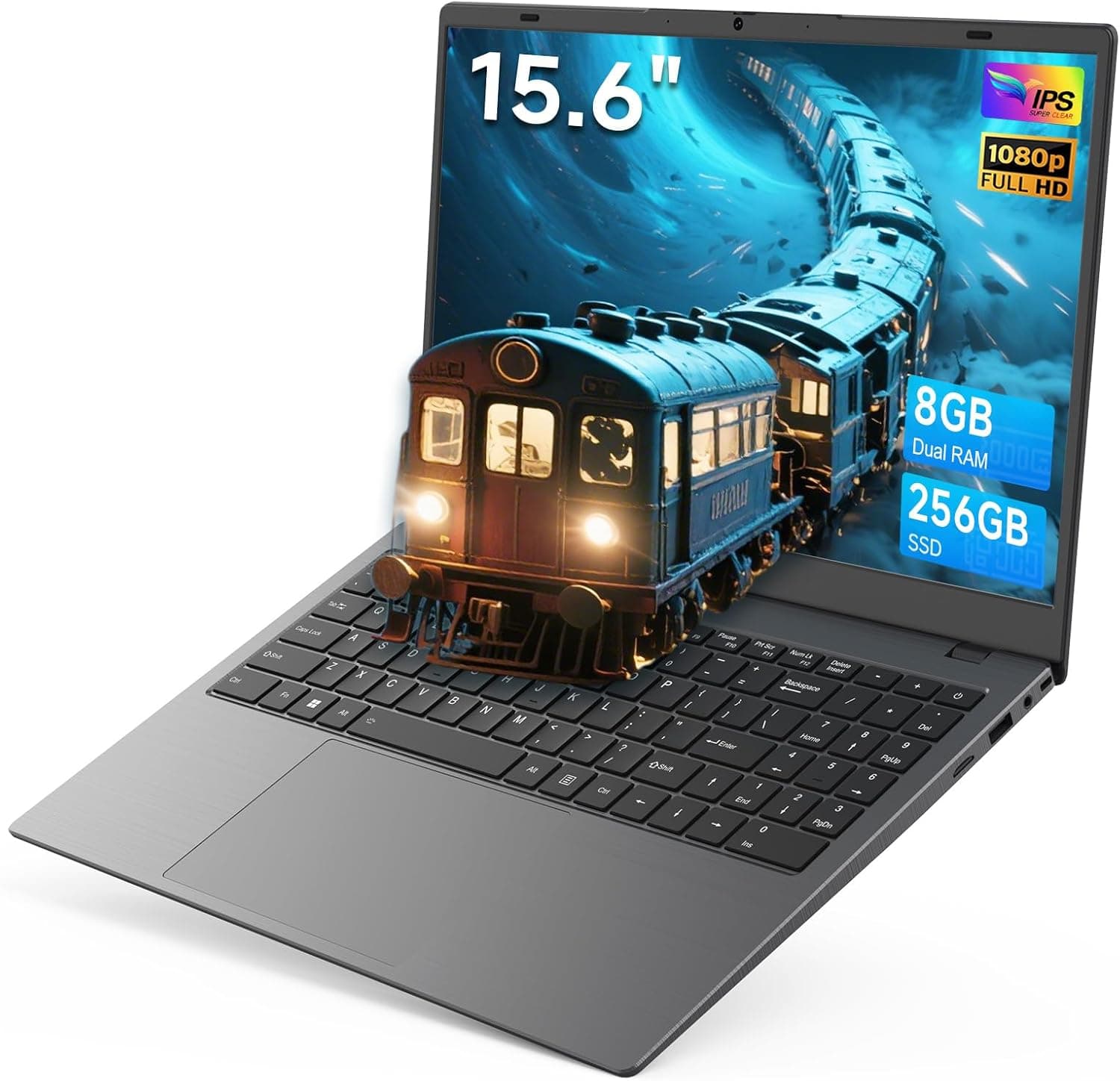 BLUEING 15.6 Inch FHD Laptop, Pentium Gold 6500Y Processor(Up to 3.4GHz) - 8GB RAM 256GB SSD, 5000mAh Battery,Type-C,Portable Laptops Computer for Business Office Home