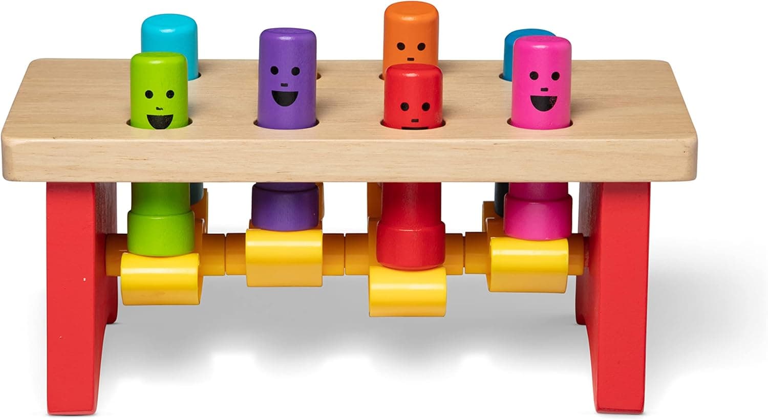 Melissa & Doug Banco de Trabajo para martillear, Juguete Infantil de Madera, Juguete clásico, Juguete Educativo, Montessori, Juguetes de Desarrollo, Regalo para niños y niñas de 2 3 4 Años