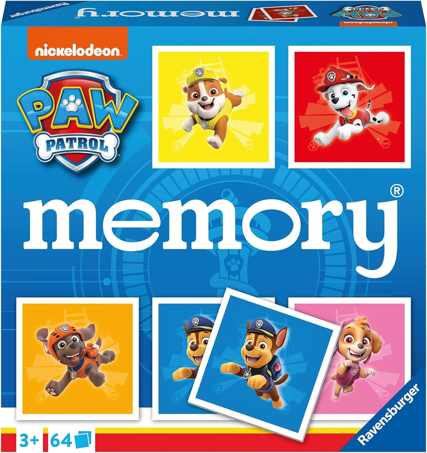 Ravensburger - 20887 - Paw Patrol Memory, der Spieleklassiker für alle Fans der TV-Serie Paw Patrol, Spiel b 3 Jahren, Merkspiel für 2-8 Spieler - Geburtstagsgeschenke