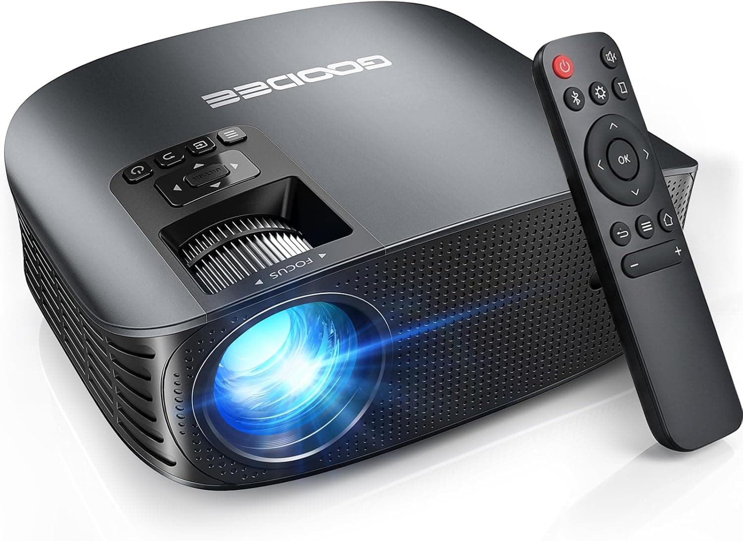 GooDee 4K Portable Projector with WiFi 6 and Bluetooth 5.4 - 2026 Upgraded Full HD Video Projector, Dolby Audio Home Theater for Outdoor Night & Bedroom Cinema, Compatible with Fire Stick/iOS/Android