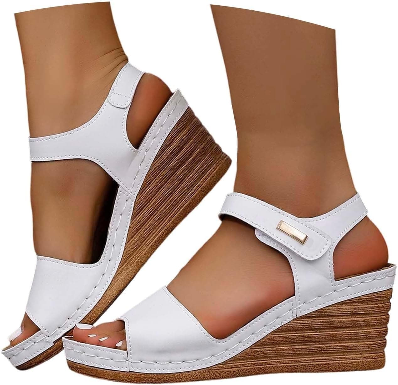 Ciabatte Ortopediche Donna Estive - Pelle Anatomiche Sandali Pantofole Zeppa Comode Da Casa Eleganti Leggere Ciabatte Per Fascite Plantare Moda Aperta Antiscivolo Arch Support Sandalo Spiaggia Mare