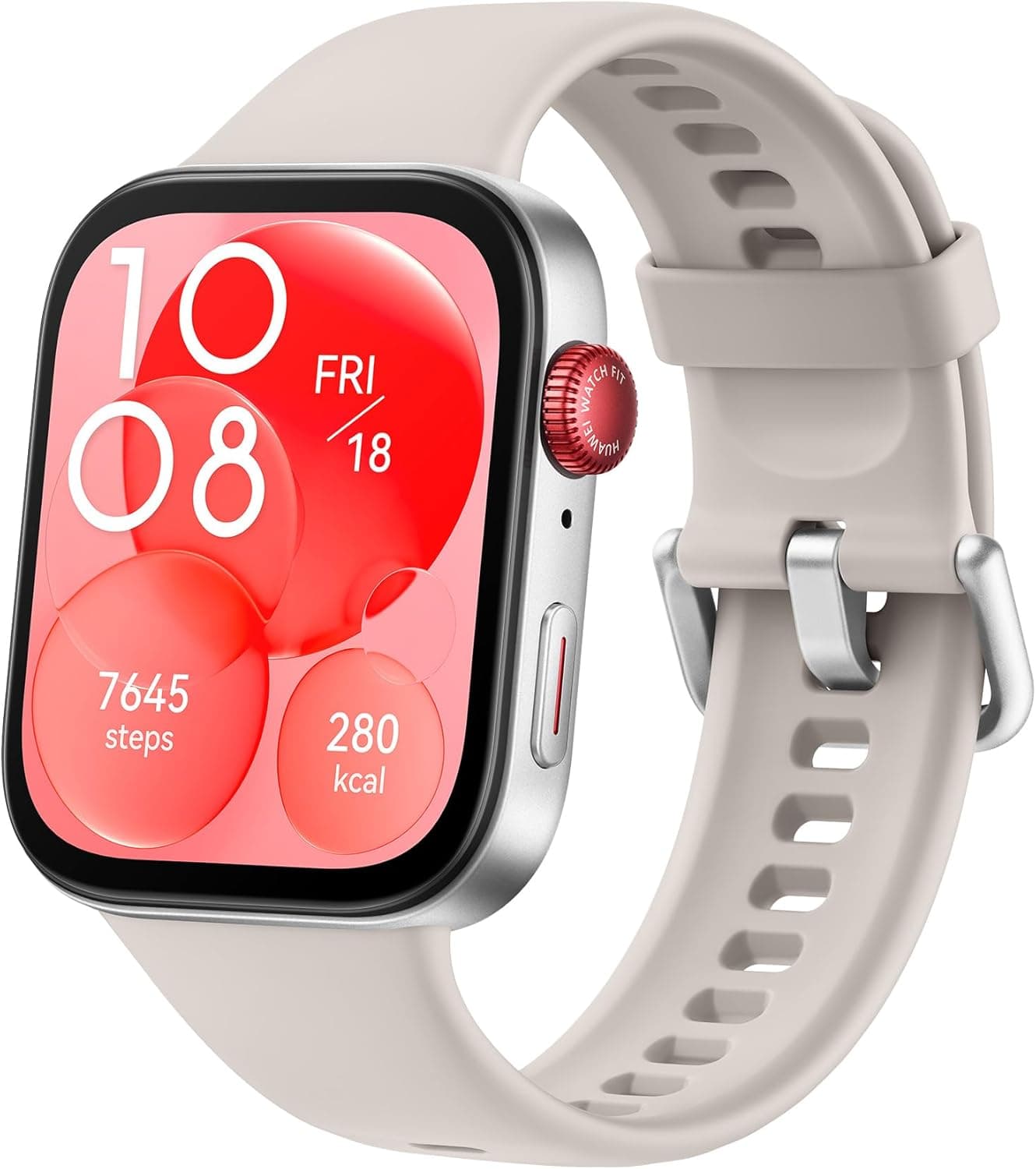 HUAWEI Watch FIT 3, Pantalla AMOLED de 1.82 Pulgadas, Diseño Ultrafino, Llamadas por Bluetooth, hasta 10 días de batería, Compatible con Android & iOS, Blanco