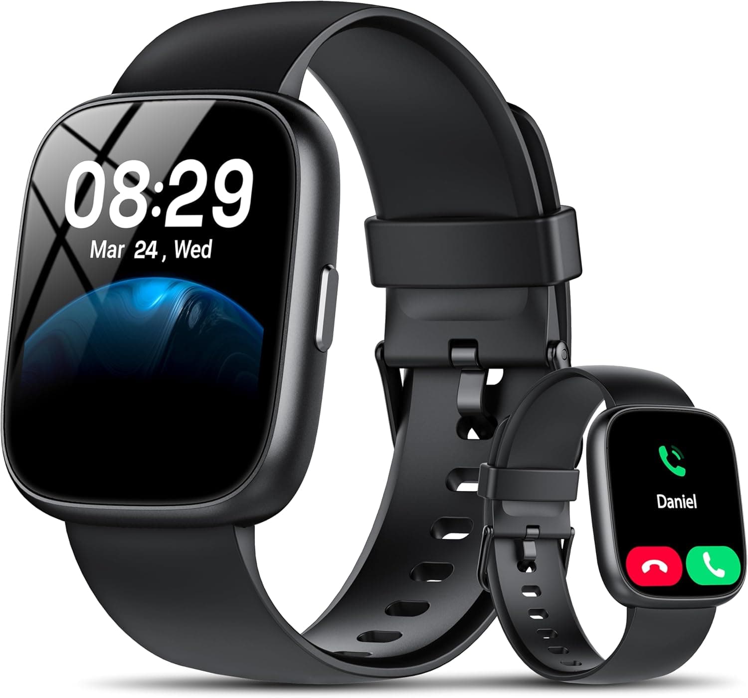 Smartwatch Herren Damen, 1.83" Fitness Tracker mit Alexa/Bluetooth Anrufen, 120+Sportmodi Fitnessuhr mit Herzfrequenz/Schlafmonitor/Schrittzähler, IP68 Wasserdicht Smart Watch Sportuhr für Android iOS