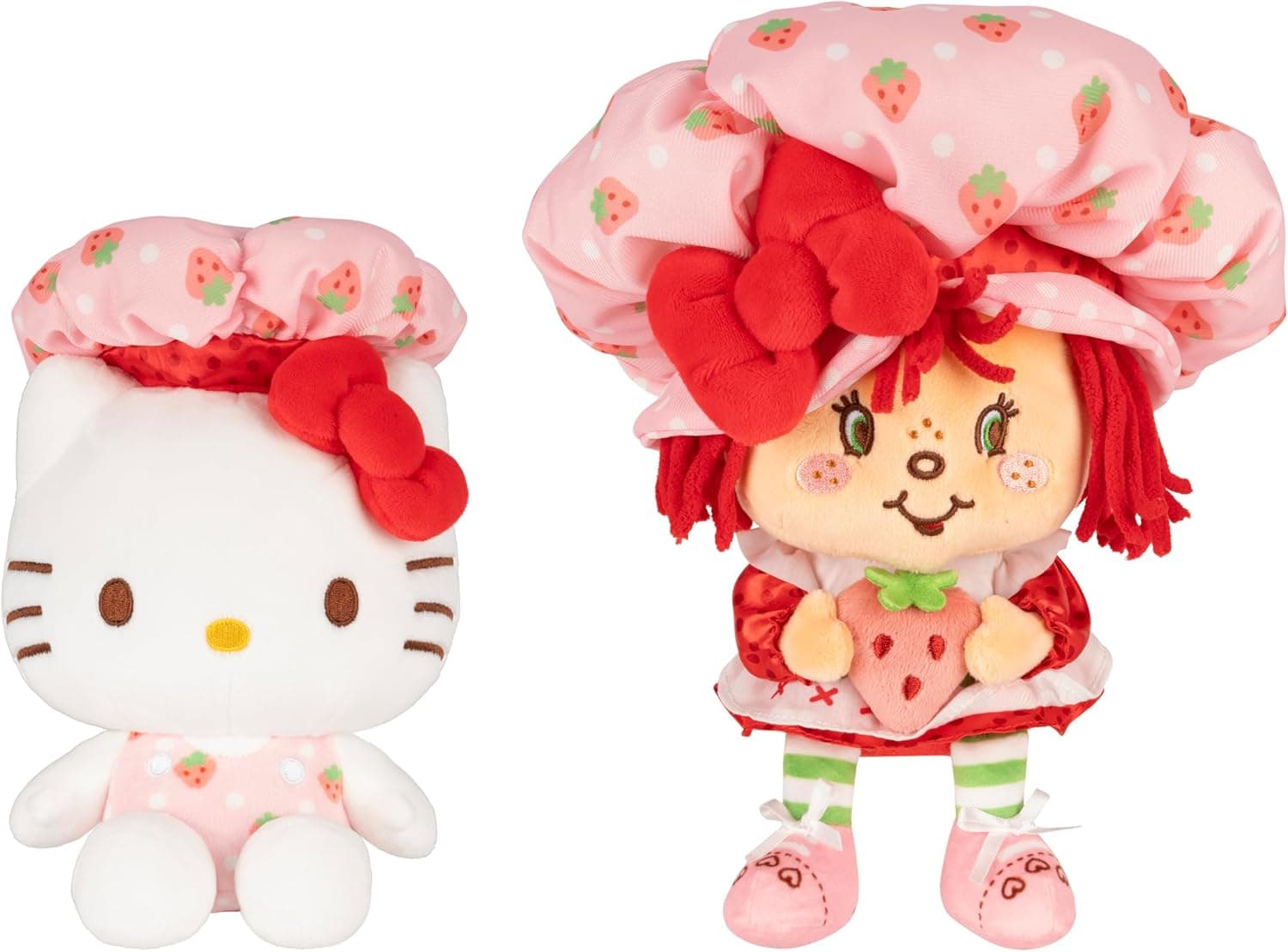 Hello Kitty® - 8-Inch Strawberry Shortcake x Hello Kitty® Plush 2-Pack - Officially Licensed Sanrio Product from Jazwares - Ages 6+