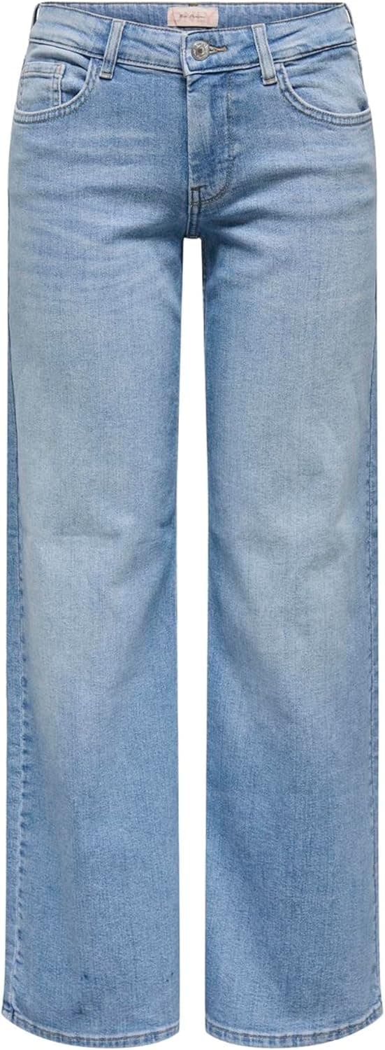 ONLY Damen Wide Leg Jeans ONLJudy Hüftjeans mit weit geschnittenem Bein