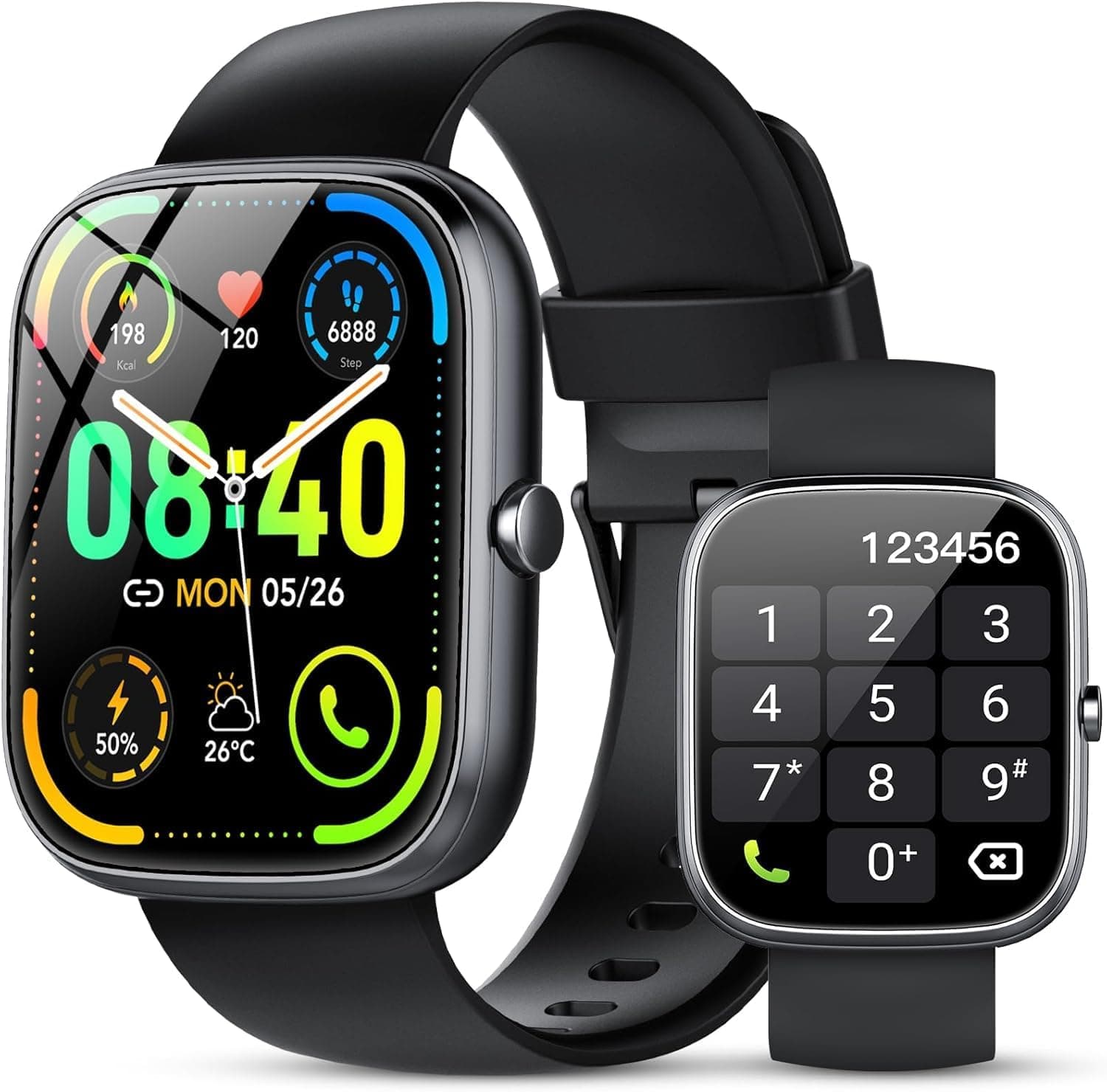 Smartwatch Uomo Donna, 1.91''AI Orologio Smartwatch con Effettua/Risposta Chiamate, 115+ Modalità Sportive Fitness Tracker con SpO2/Sonno/Contapassi, IP68 Impermeabile Smart Watch per iOS/Android