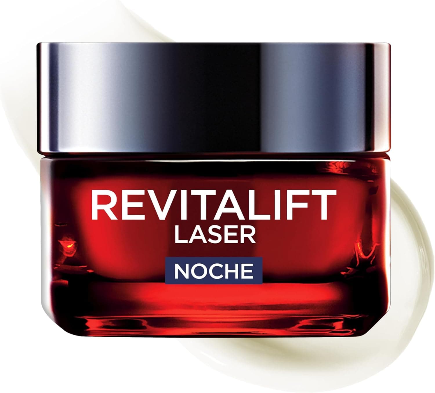 L'Oréal Paris Revitalift Laser, Crema de Noche Anti-Edad con Pro-Retinol, Ácido Hialurónico y Vitamina Cg, Efecto Mascarilla Regeneradora y Firmeza desde la 1ª Aplicación, 50ml