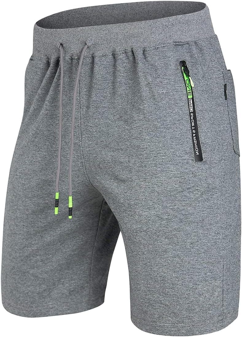 ZOXOZ Pantalones Cortos para Hombre Deporte con Cremallera Algodon Shorts
