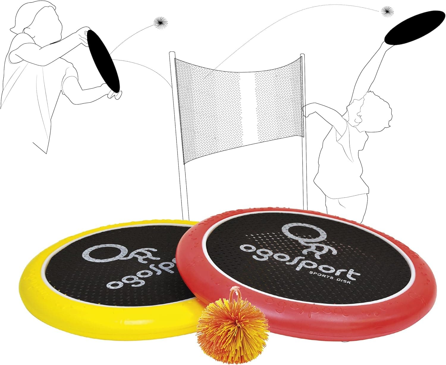 Schildkröt Ogo Sport Set, 2 Ogo Softdiscs Ø29cm, 1 Ball, Standardgrösse, der beliebte Spiel-Klassiker