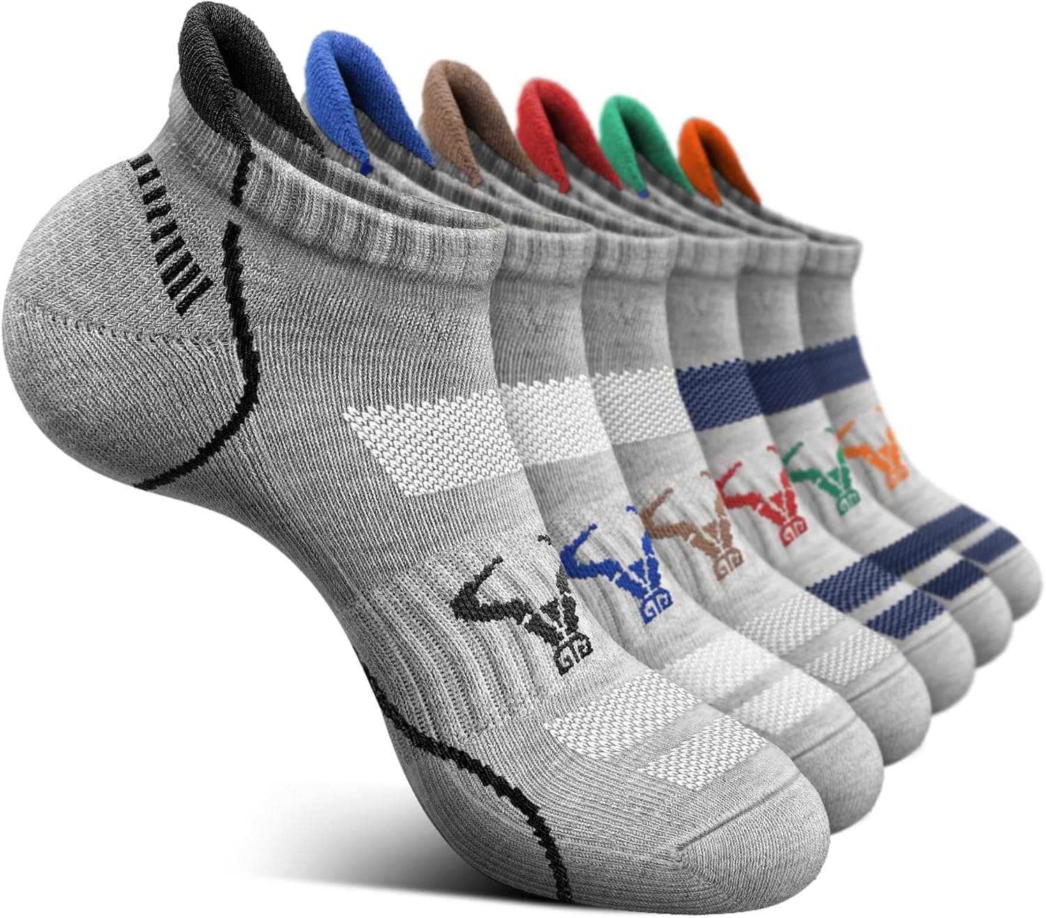 BULLIANT Calcetines Tobilleros Hombre 6 Pares, Calcetines Cortos Deporte Running Ciclismo Hombre