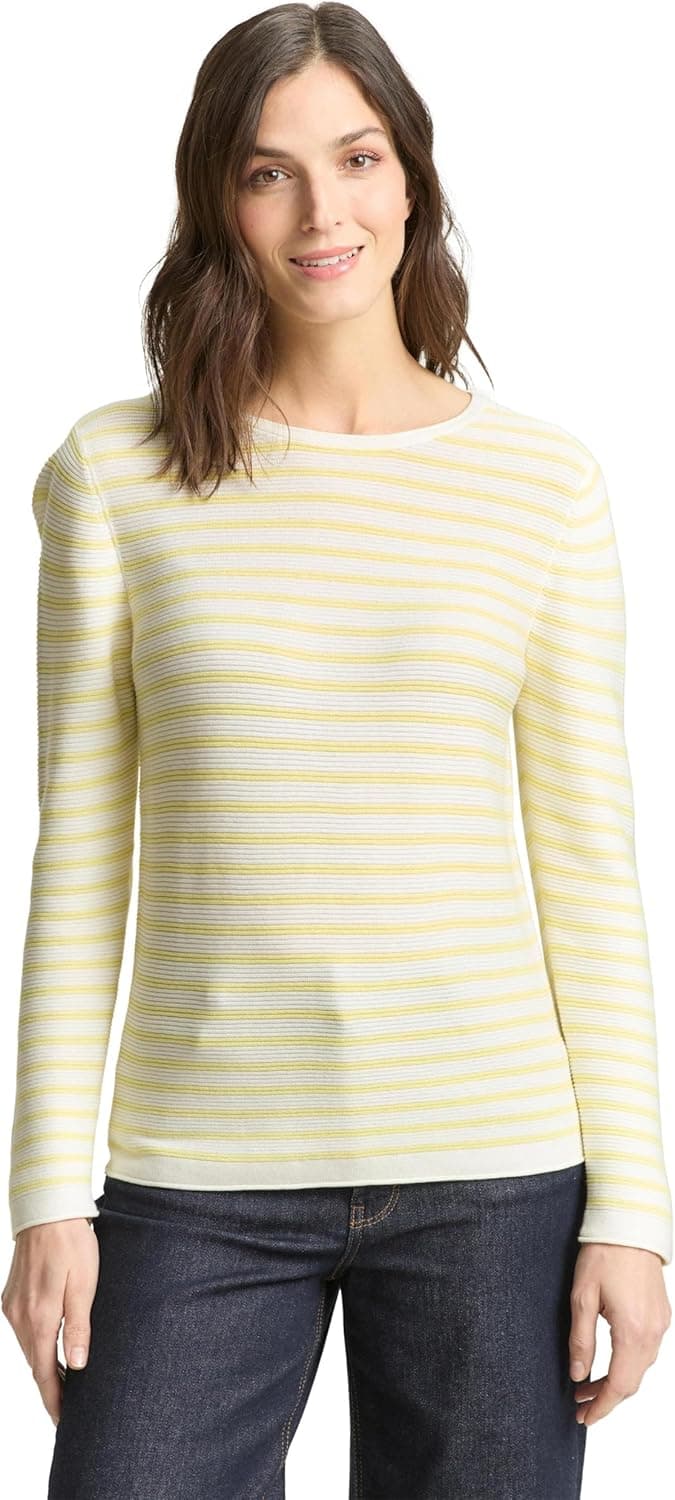 Tom Tailor Damen Strickpullover aus Bio-Baumwolle