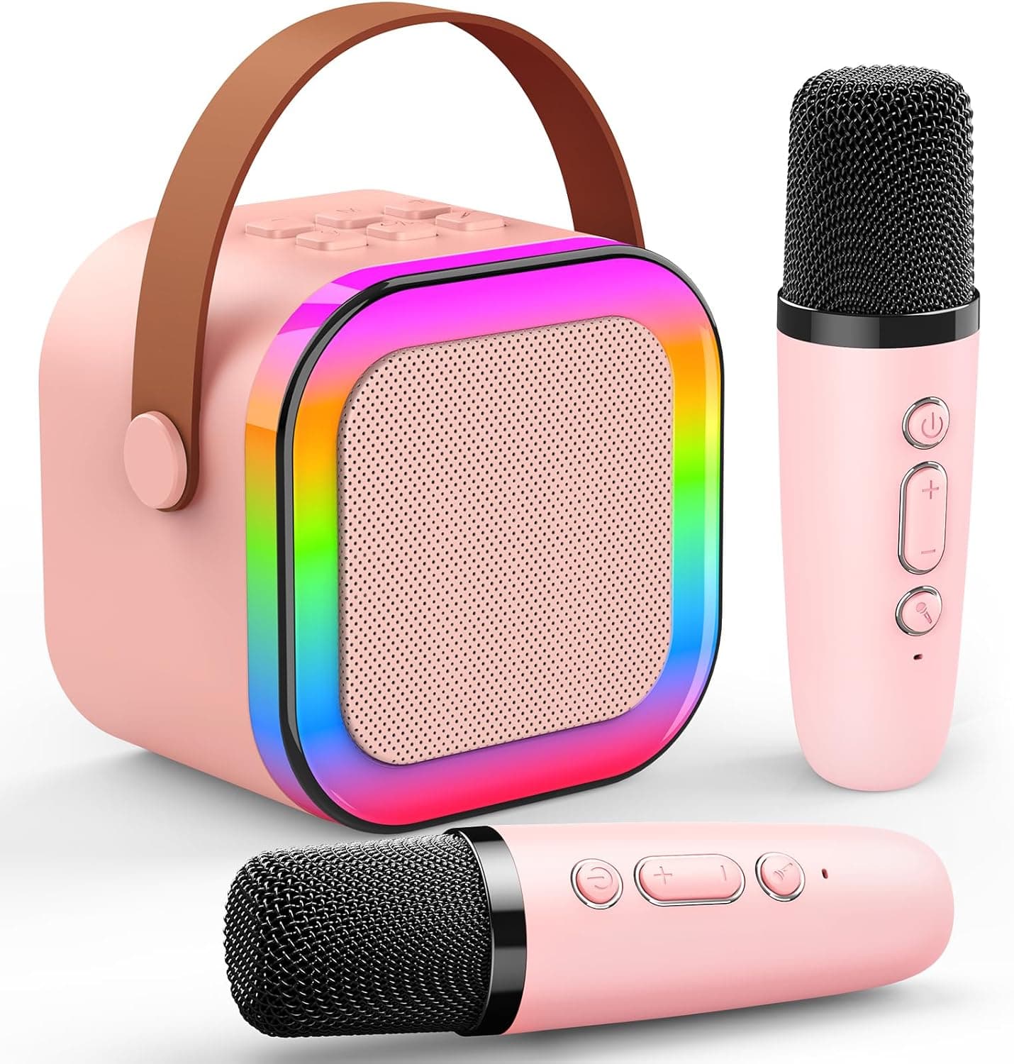 Dislocati Karaoke Machine 2 Microphones, Birthday Gifts for Girls Toys Age 3-15 Year Old Girl Gift Kids Microphone Toys for 3-12 Year Old Girls Birthday Presents Teenage