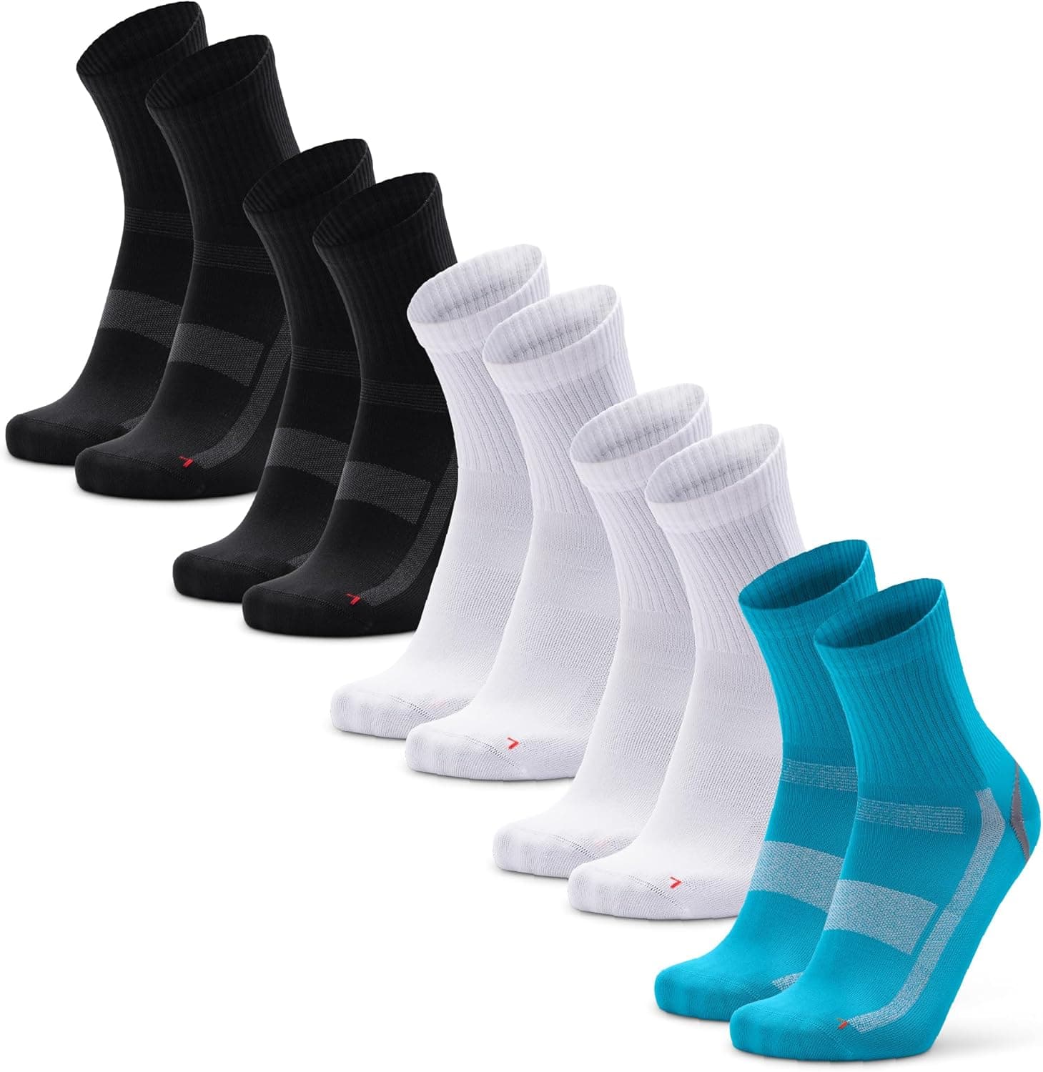 DANISH ENDURANCE Calcetines Deportivos Hombre y Mujer, Media Caña, Pack de 3 y 5 - Calcetines Hombre, Ropa Deportiva, Padel, Running, Gym, Crossfit