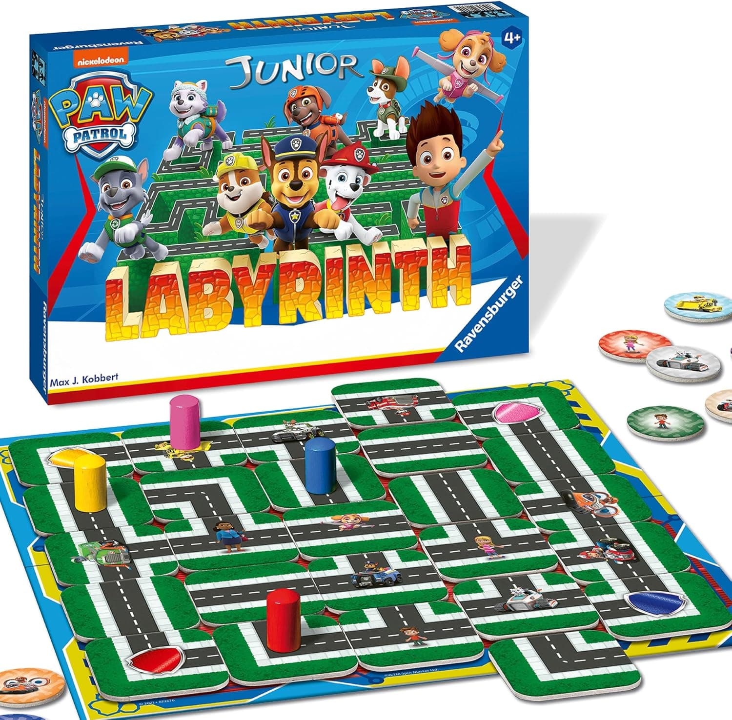 Paw Patrol Junior Labyrinth 20799 - das bekannte Brettspiel von Ravensburger als Junior Version, Kinderspiel für Kinder ab 4 Jahren