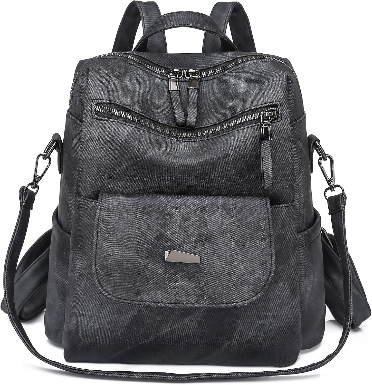 Women Backpack Waterproof Anti-Theft Lightweight PU Fashion Travel Multipurpose Convertible Purse Shoulder Bag Handbag Backpack