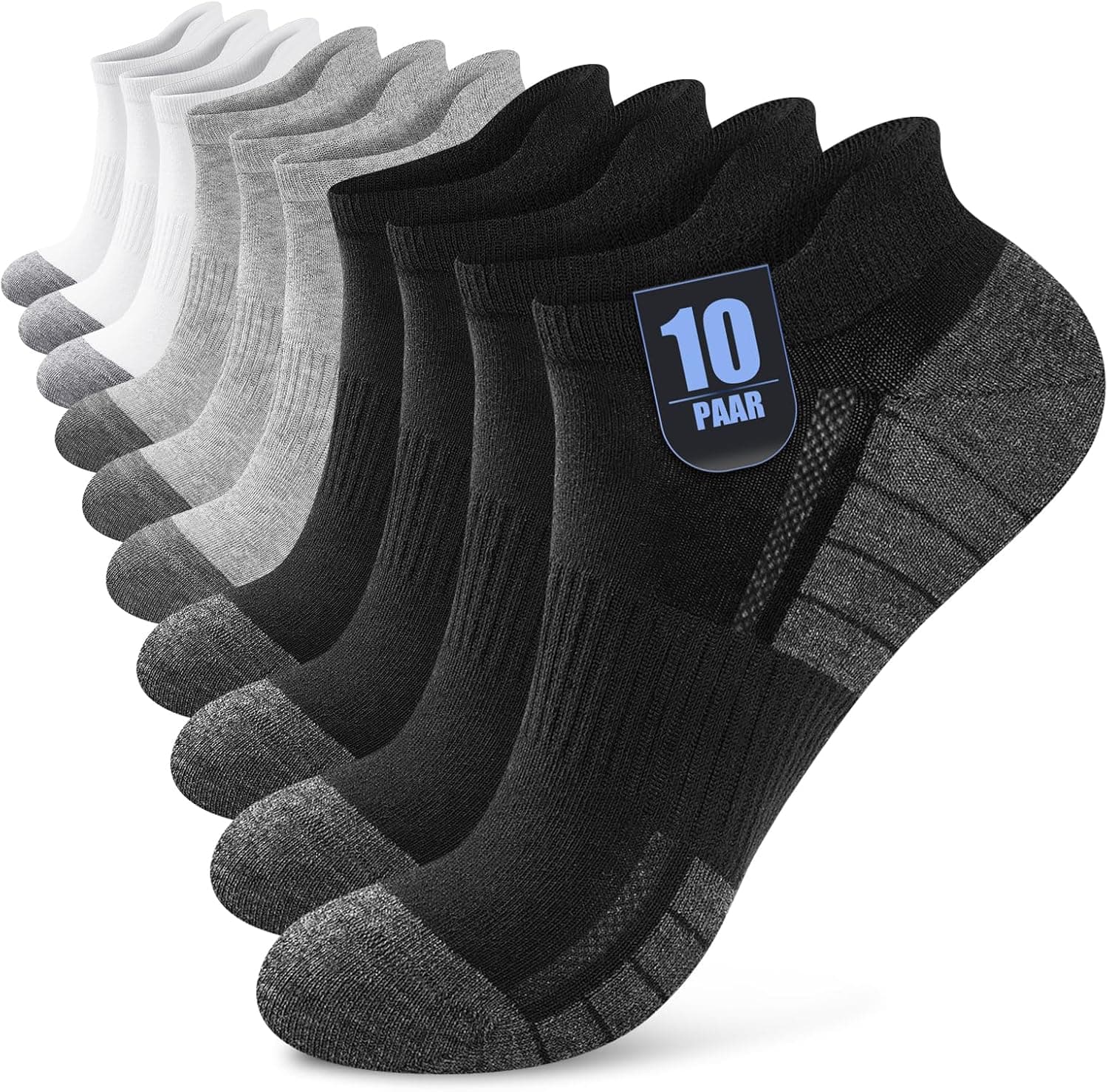 10/20 Pares Calcetines Tobilleros Hombre Mujer, Calcetines Cortos Algodón Transpirables, Ideales para Deporte, Correr, Casa, Trabajo, Verano