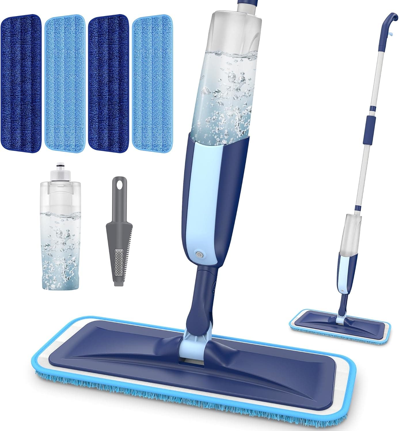 Scopa Lavapavimenti a Spruzzo, MANGOTIME Spray Mop Lavapavimenti Mocio con Spray Microfibra Mocio Pavimenti Professionale per Casa, Cucina, Legno Duro, Laminato, Legno, Ceramica