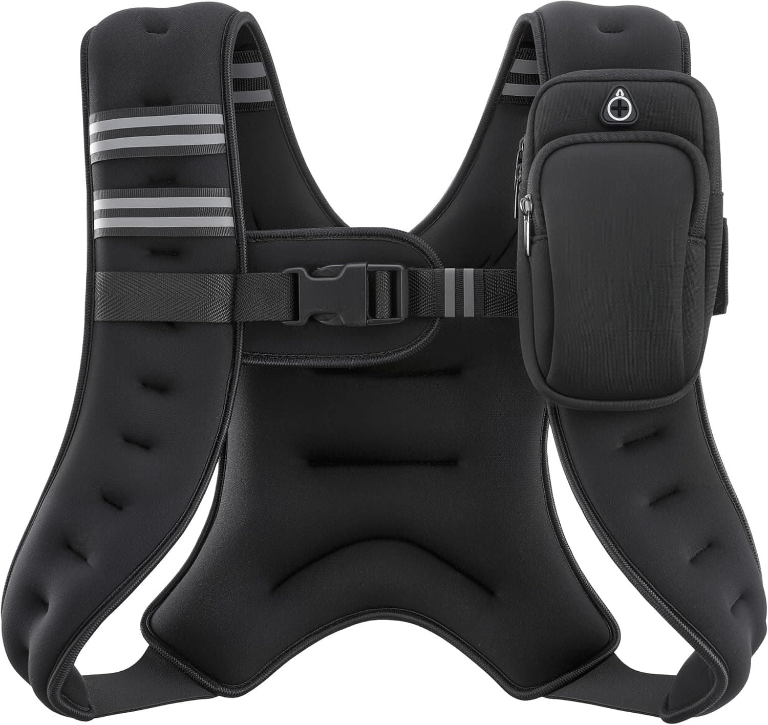 ZELUS Weighted Vest, 6lb/8lb/12lb/16lb/20lb/25lb/30lb Weight Vest with Reflective Stripe for Workout, Strength Training, Running, Fitness, Muscle Building, Weight Loss, Weightlifting