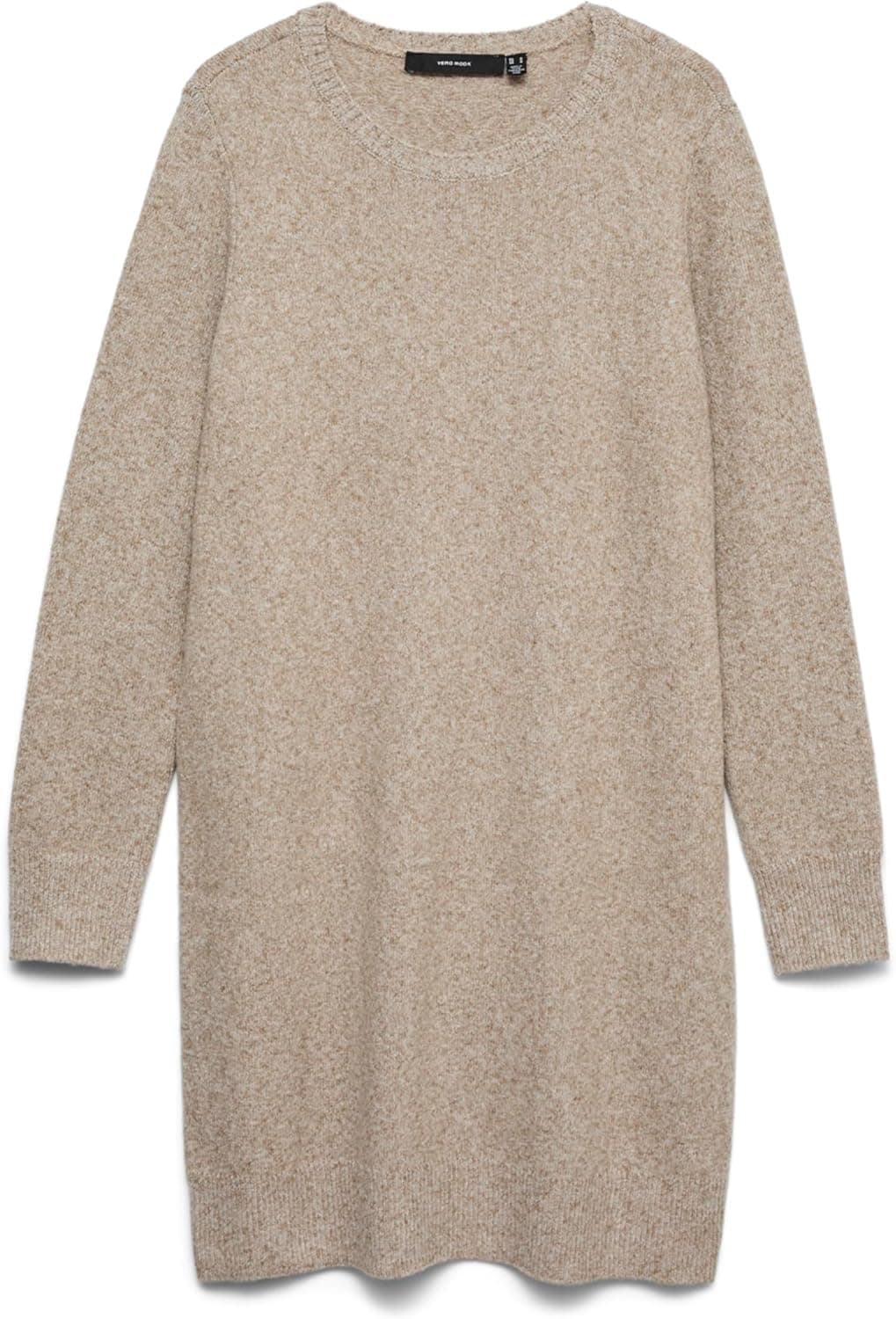 Vero Moda Vmdoffy LS O-Cuello Dress Ga Noos Vestido Mujer