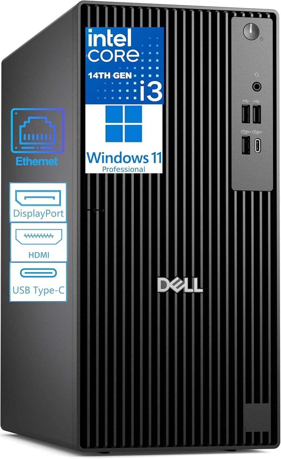 Dell Tower Desktop Computer for Business & Home, Next Gen OptiPlex, 14th Gen Intel 4-Core Processor, 8GB DDR5 RAM, 512GB PCIe SSD, Type-C, HDMI + 1 DisplayPort, Windows 11 Pro