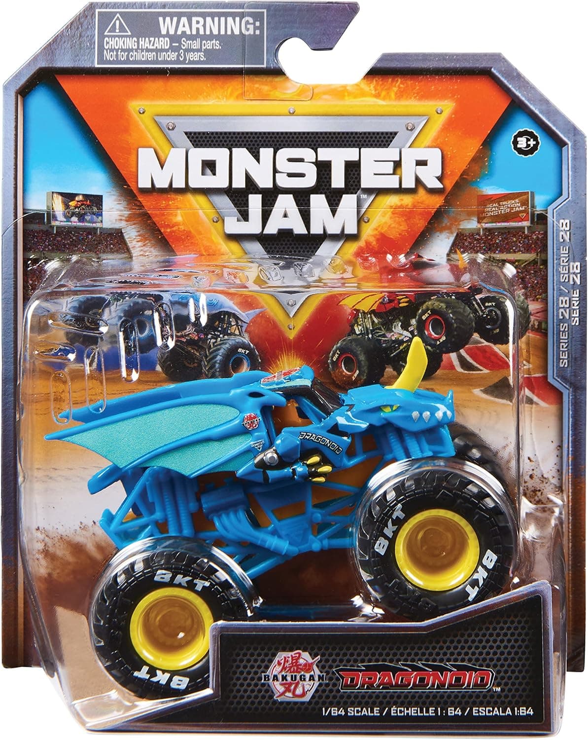 MONSTER JAM - COCHES MONSTER TRUCK 1:64 - 1 Monster Jam Metálico Auténtico a Escala 1:64 - Modelo Aleatorio - 6044941 - Juguetes Niños 3 años +