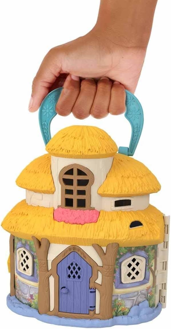 Mattel Disney Wish - Playset portatile Casa di Asha di Rosas, cottage a 2 piani con mini bambola, personaggio di Star e 15+ mobili e accessori inclusi, giocattolo per bambini, 3+ anni, HRH76