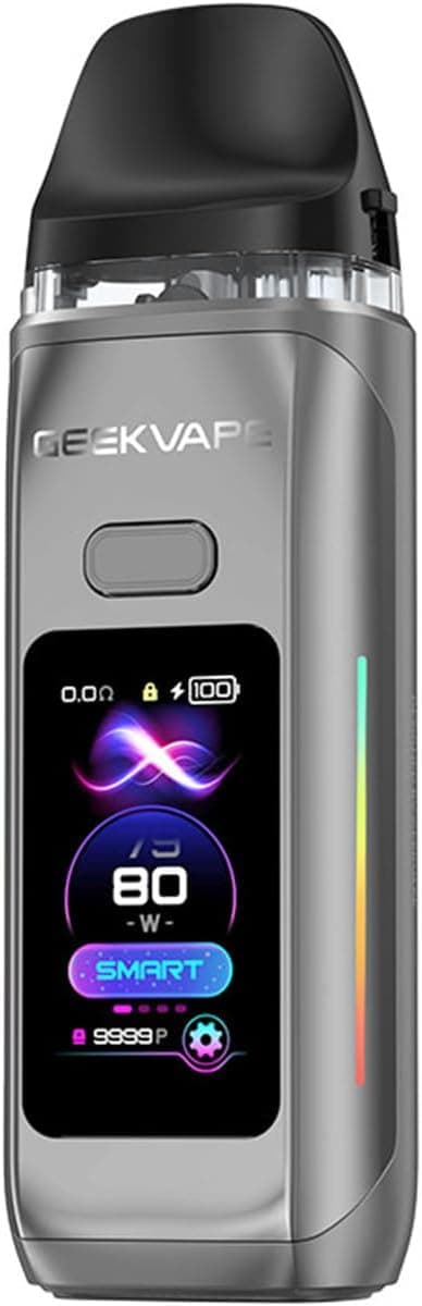 GEEKVAPE Digi Max R Kit 80W 3000mAh Batteria Digi Max 5ml Cartuccia Pod GeekVape JR + (J Coil 0,4ohm+0,6ohm) No nicotine, No e-liquid (Grigio Gunmetal)