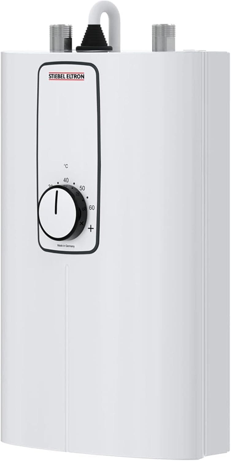 STIEBEL ELTRON elektronischer Kompakt Durchlauferhitzer DCE 11/13 kW für die Küche, Made in Germany, Festanschluss 400 V, solargeeignet, Untertischmontage, VDE geprüft, 230770
